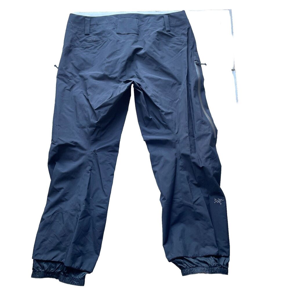 Arc'teryx Mens Sz 2XL GoreTex Pants Snow Ski Pants Black Lightweight Nylon Shell - Picture 4 of 16